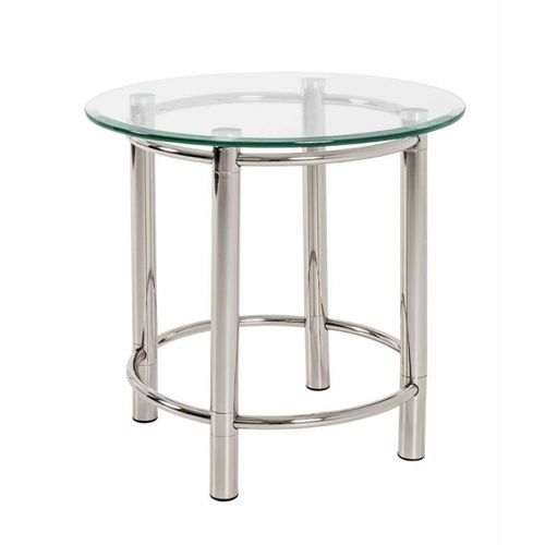 Paris Prix - Table D'appoint Design "Fygas" 55cm Argent