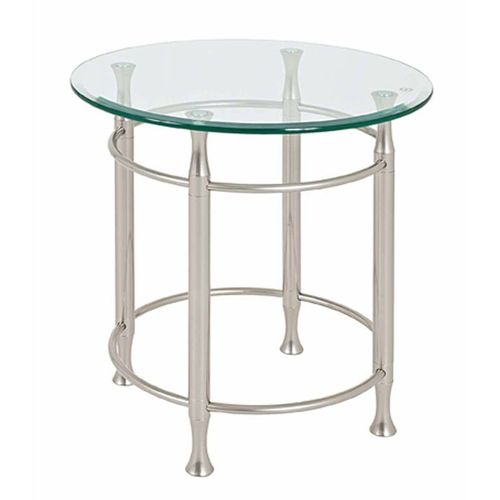Paris Prix - Table D'appoint Design "Hyva" 52cm Inox