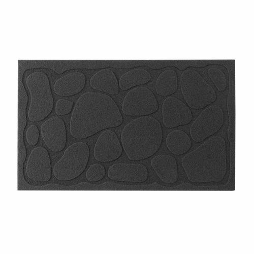 Paris Prix - Tapis D'entrée À Motifs "Graphite" 45x75cm Noir