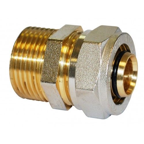 Union mâle à compression pour tube multicouche - M26x34 - diam 26 mm BOUTTÉ