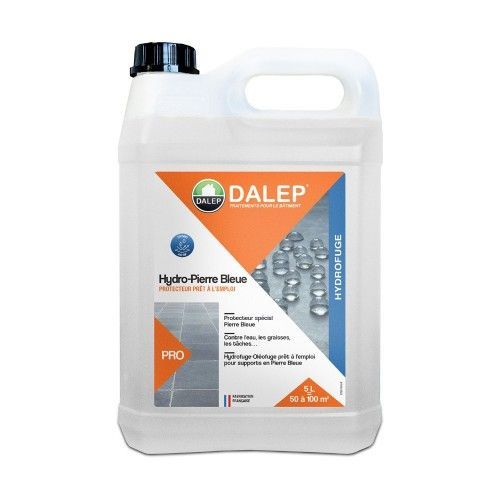 Hydrofuge - oléofuge - matériaux peu poreux - 5L - Hydro-pierre bleue DALEP