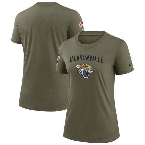 T-Shirt Pour Femme Nike Olive Jacksonville Jaguars 2022 Salute To Service Legend