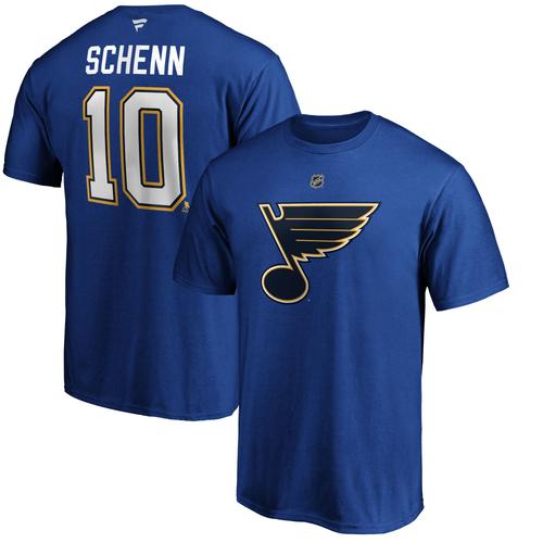 Fanatics Pour Hommes De Marque Brayden Schenn Bleu St. Louis Blues Authentic Stack Player Name & Number T-Shirt