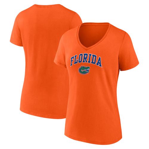 T-Shirt Orange À Col En V Fanatics Florida Gators Evergreen Campus Pour Femmes