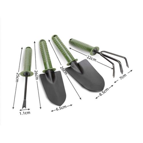 Outils de jardinage, mini outils de jardinage pour enfants en quatre pièces, petite pelle, rateau, pelle, outils de fleurs en pot pour plantes succulentes