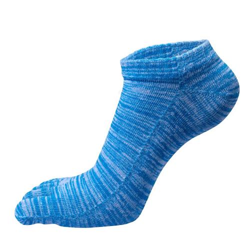 Chaussettes à orteils en coton amusantes et décontractées pour course à pied, cheville à cinq doigts, 3 pairesblueWomen's style