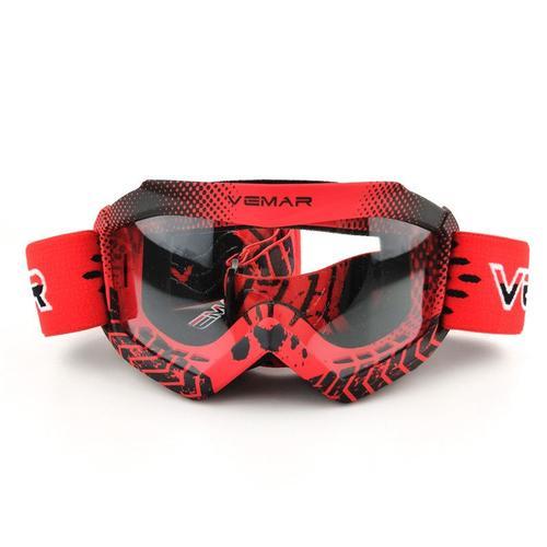 Rouge - lunettes de Motocross professionnelles pour enfants lunettes de moto pour enfants MX vtt hors route Dirt Bike lunettes pour enfants pour casque MX