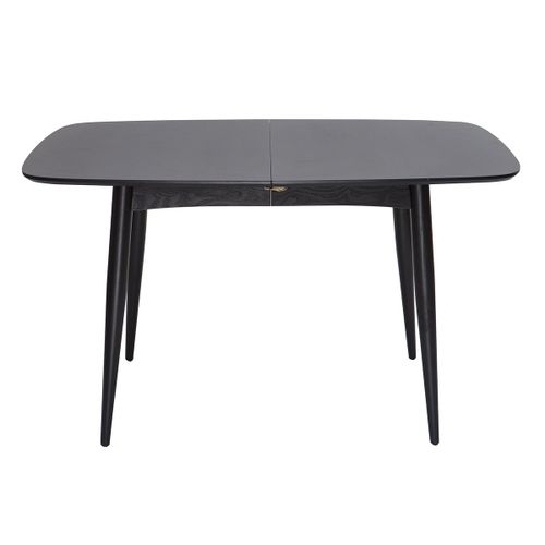 Table À Manger Extensible Bois Noir L130-160 Cm Nordeco