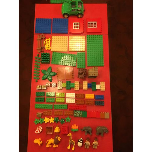 Lot Lego Duplo Mon Premier Jardin (10517) + Le Zoo Des Bébés (4962) + Voiture + 95 Pièces Zoo