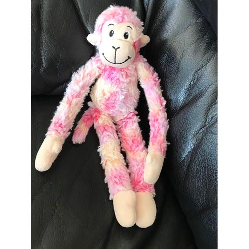 Doudou Peluche Singe Long Bras Et Longues Jambes Rose 30cm Pia International Soft Toys