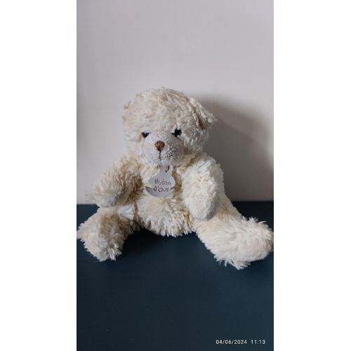 Peluche Doudou Ours Jaune Pale Doudou & Compagnie