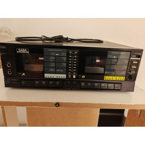 Magnétophone double cassette Saba