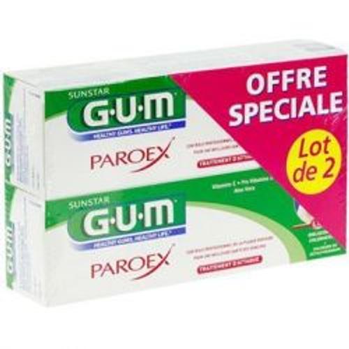 Gum Paroex Traitement D'attaque Dentifrice Lot De 2 X 75ml 