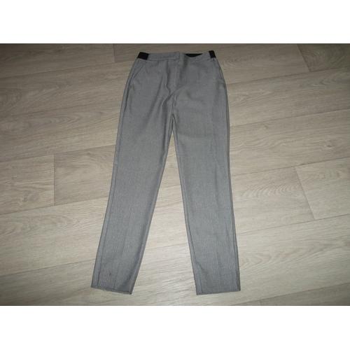 Pantalon Promod Habillé Tons Gris Blancs Taille 36/38 Tbe