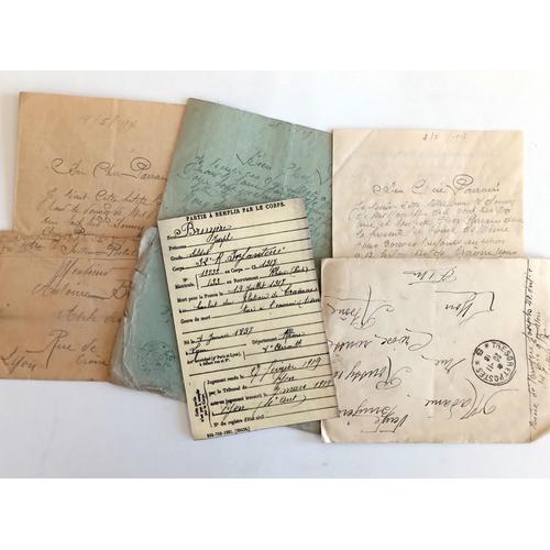 Guerre 14-18 : Lot 3 Lettres De Poilu À Son Parrain Quelques Jours Avant Sa Mort (Joseph Bruyère, 1917, Chemin Des Dames, Craonne)