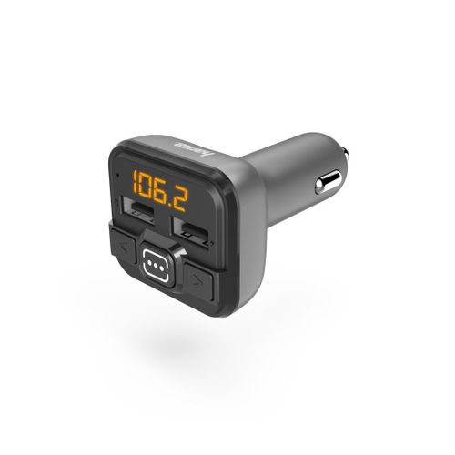 Hama - Émetteur Bluetooth / Fm / Chargeur Pour Téléphone Portable, Tablette - Gris