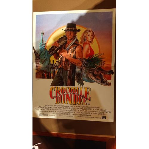 Crocodile Dundee - Affiche Film 50 X 40 Cm - Certificat D'authenticité (Tampon).