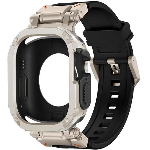 Pack Coque 360 + Bracelet Adventurer Apple Watch Series 5 44mm Noir Et Titane