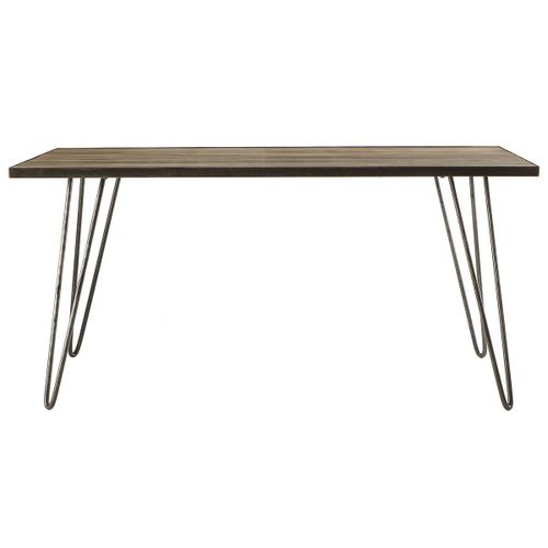 Table À Manger Industrielle Manguier Massif Et Métal L160 Cm Atelier