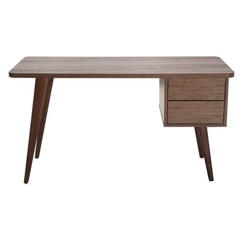 Bureau Design Noyer L140 Cm Fifties