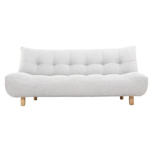 Canapé Convertible Scandinave Gris Et Chêne Yumi