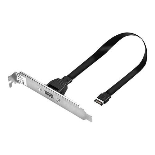 Lindy - Panneau USB - USB-C (F) pour en-tête USB 3.1 de 20 broches (M) - 45 cm - noir