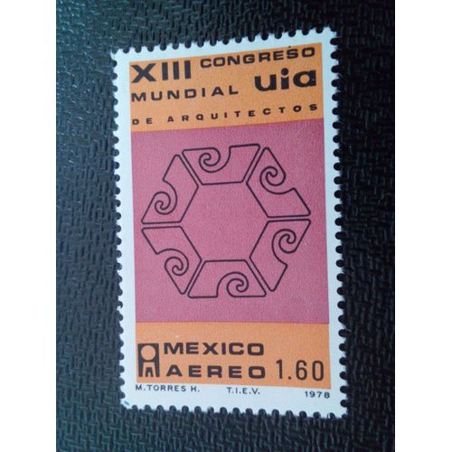 Timbre Mexique Yt Pa 489 Xiiie Congrès Mondial Des Architectes 1978 ( 051104 )
