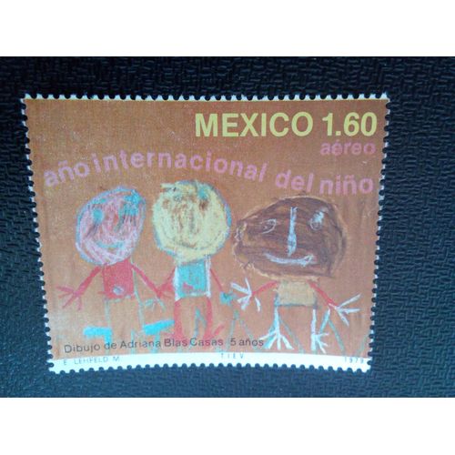 Timbre Mexique Yt Pa 498 Année Internationale De L'enfant - Onu - Unicef 1979 ( 051104 )
