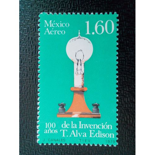 Timbre Mexique Yt 510 Centenaire De L'invention De L'ampoule Électrique 1979 ( 051104 )