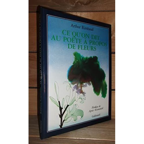 Ce Qu'on Dit Au Poete A Propos De Fleurs : Florilège De Agnès Rosenstiehl