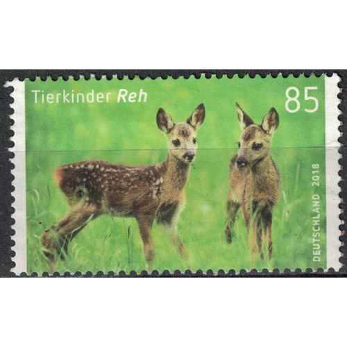 Allemagne 2018 Used Animaux Capreolus Capreolus Reh Chevreuil Faon Chevrillard