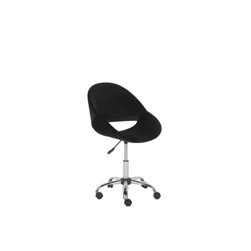 Chaise À Roulette En Velours Noir Selma