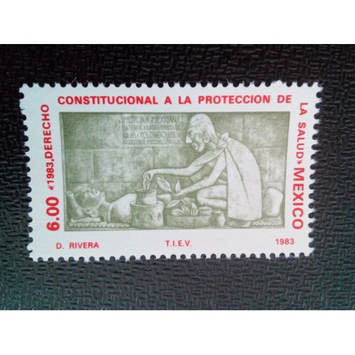Timbre Mexique Yt 1008 Loi Constitutionnelle De 1983 Sur La Protection De La Santé 1983 ( 051104 )