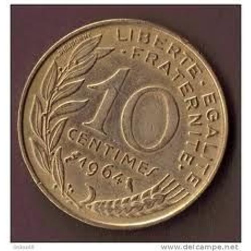 10 Centimes Republique Fraçaise De 1964