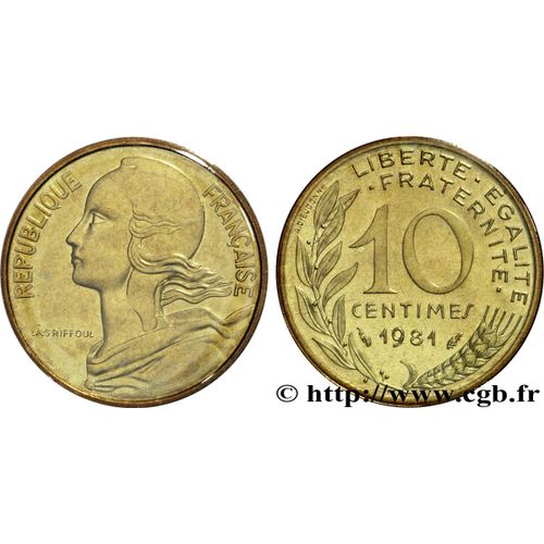 10 Centimes Republique Fraçaise De 1981