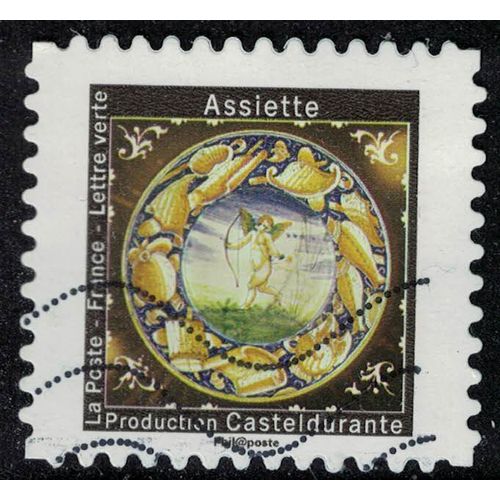 France 2019 Oblitéré Used Aux Pays Des Merveilles Assiette Production Casteldurante Y&t 1781