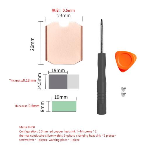 Dissipateur Thermique En Cuivre Ssd Pour Consoles De Jeu Steam Deck M.2 2230, Tampon Thermique, Feuille Anti-Continuité