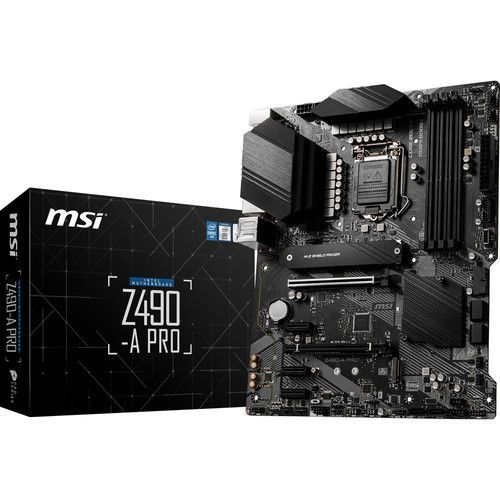 MSI Z490-A PRO - Carte-mère - ATX - Socket LGA1200 - Z490 Chipset - USB-C Gen2, USB-C Gen1, USB 3.2 Gen 1, USB 3.2 Gen 2 - 2.5 Gigabit LAN - carte graphique embarquée (unité centrale requise) -...