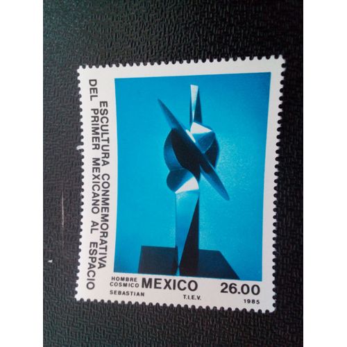 Timbre Mexique Yt 1134 Sculpture Monumentale "L'homme Cosmique" 1985 ( 051104 )