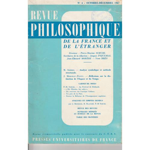 Revue Philosophique N° 4 Oct-Décembre 1967