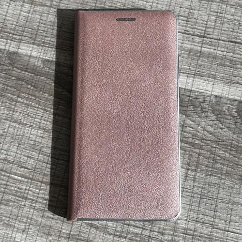 Etui Folio Luna P20 Lite Rabat Latéral Coloris Rose Doré