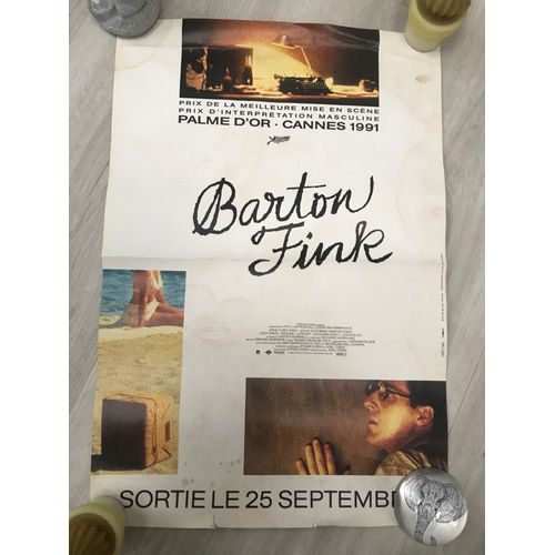 Affichette Originale Du Film Barton Fink - Palme D'or Cannes 1991