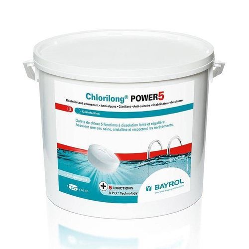 Chlore multifonctions Bayrol Chlorilong Power 5 fonctions - 10 kg