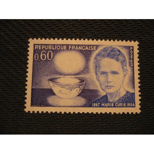 Timbre "Marie Curie 1867/1934" 1967 - Y&t N° 1533