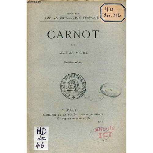 Carnot - Collection Brochures Sur La Révolution Française - 3e Édition.
