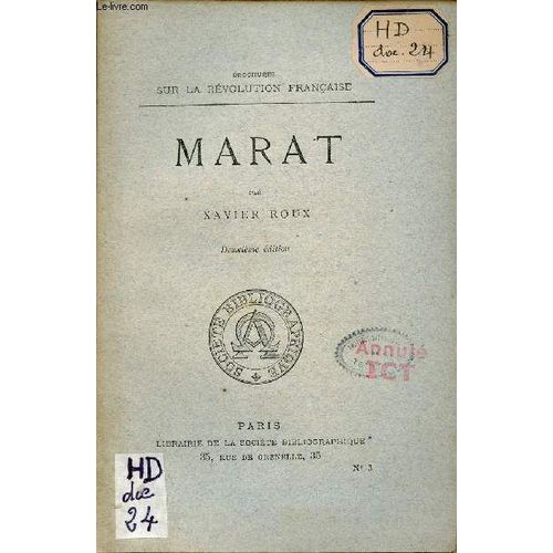 Marat - Collection Brochures Sur La Révolution Française - 2e Édition.