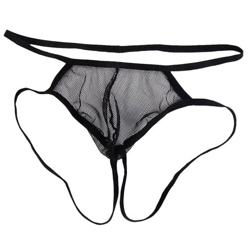 Hommes Noirs Sexy Conception String Maille G-String T-Back Culotte Sous-Vêtements De Nuit