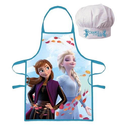Ensemble Tablier + Toque Cuisine "La Reine Des Neiges" Pour Enfant
