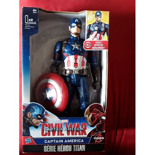 Figurine Electronique 30 Cm Civil War : Captain America Serie Heros Titan