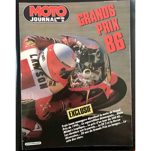 Moto Journal Hors Série N°29 Grands Prix 1986 + Programme Gp De France En Cadeau !